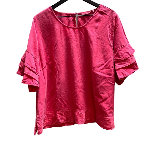 Soft Surroundings ruffled sleeve blouse size 1X - Picture 6 of 10